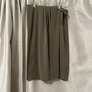 Army Green Midi Skirt